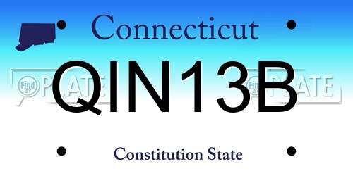 QIN13B Connecticut License Plate