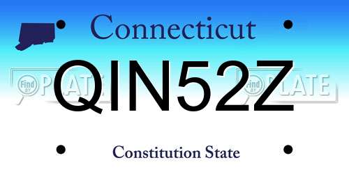QIN52Z Connecticut License Plate