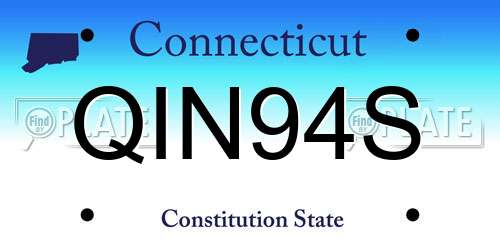 QIN94S Connecticut License Plate