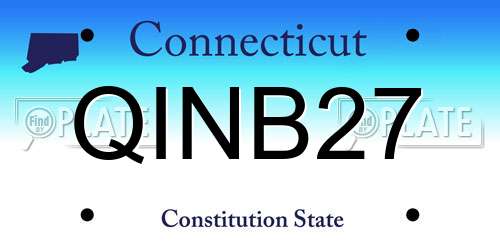 QINB27 Connecticut License Plate