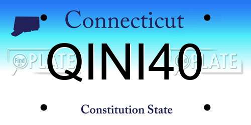 QINI40 Connecticut License Plate
