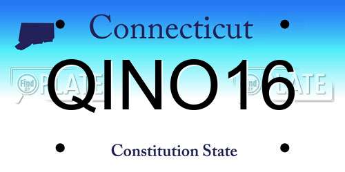 QINO16 Connecticut License Plate