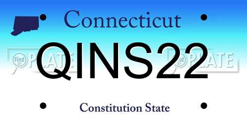 QINS22 Connecticut License Plate