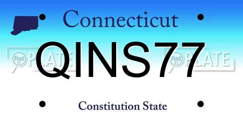 QINS77 Connecticut License Plate
