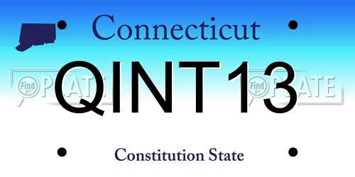 QINT13 Connecticut License Plate