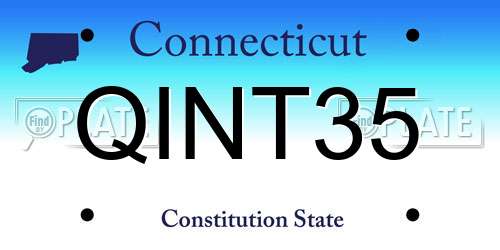 QINT35 Connecticut License Plate