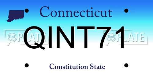 QINT71 Connecticut License Plate