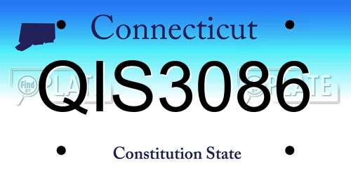 QIS3086 Connecticut License Plate