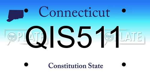 QIS511 Connecticut License Plate