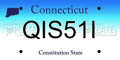 QIS51I Connecticut License Plate