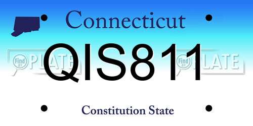QIS811 Connecticut License Plate