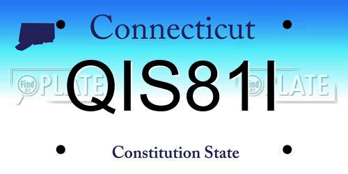 QIS81I Connecticut License Plate