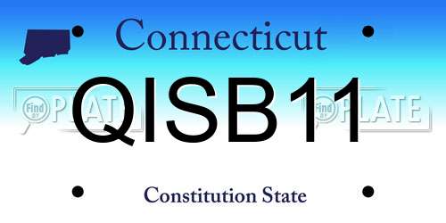 QISB11 Connecticut License Plate