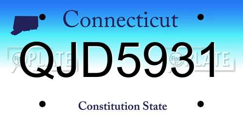 QJD5931 Connecticut License Plate