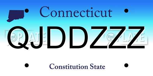QJDDZZZ Connecticut License Plate