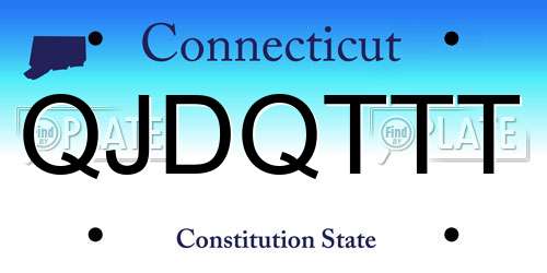 QJDQTTT Connecticut License Plate