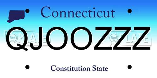 QJOOZZZ Connecticut License Plate