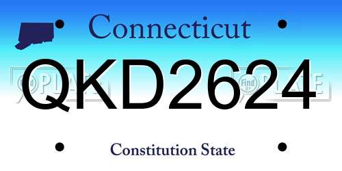 QKD2624 Connecticut License Plate