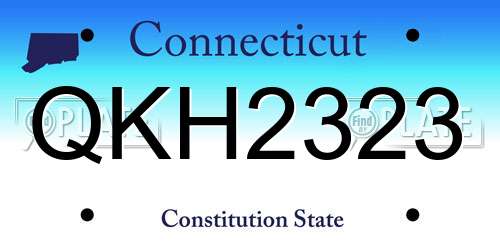 QKH2323 Connecticut License Plate