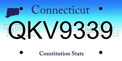 QKV9339 Connecticut License Plate