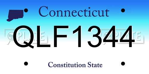 QLF1344 Connecticut License Plate