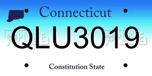 QLU3019 Connecticut License Plate