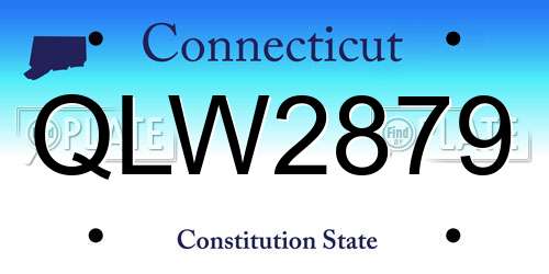 QLW2879 Connecticut License Plate