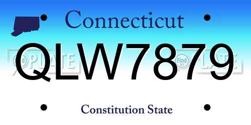 QLW7879 Connecticut License Plate