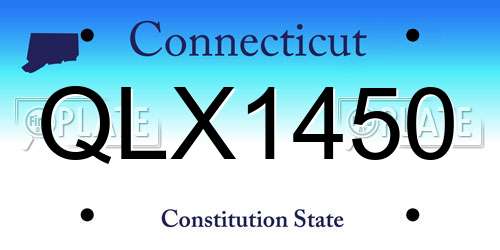 QLX1450 Connecticut License Plate