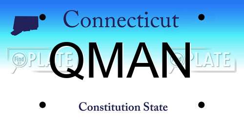 QMAN Connecticut License Plate
