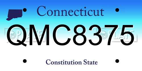 QMC8375 Connecticut License Plate