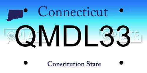 QMDL33 Connecticut License Plate