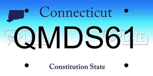 QMDS61 Connecticut License Plate