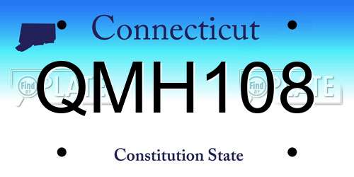 QMH108 Connecticut License Plate