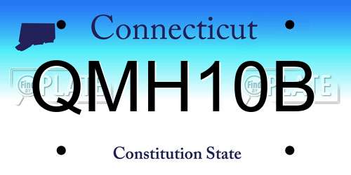 QMH10B Connecticut License Plate