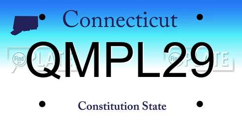 QMPL29 Connecticut License Plate
