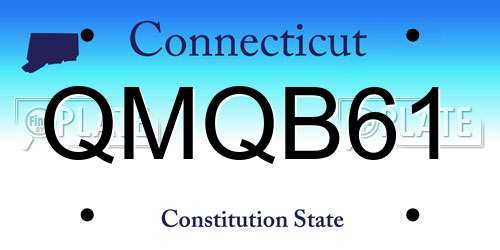 QMQB61 Connecticut License Plate