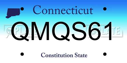 QMQS61 Connecticut License Plate