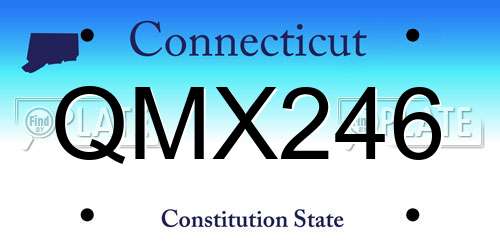 QMX246 Connecticut License Plate