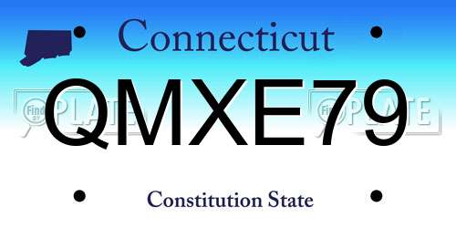 QMXE79 Connecticut License Plate