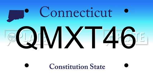 QMXT46 Connecticut License Plate