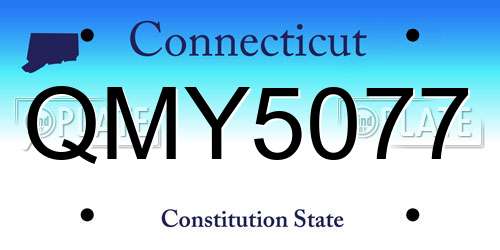 QMY5077 Connecticut License Plate