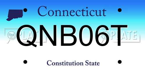 QNB06T Connecticut License Plate
