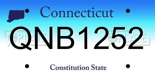 QNB1252 Connecticut License Plate