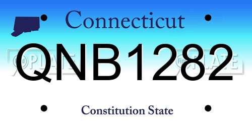 QNB1282 Connecticut License Plate