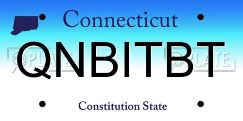 QNBITBT Connecticut License Plate