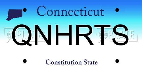 QNHRTS Connecticut License Plate