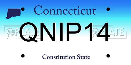 QNIP14 Connecticut License Plate