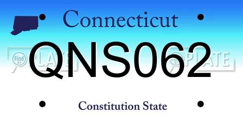 QNS062 Connecticut License Plate