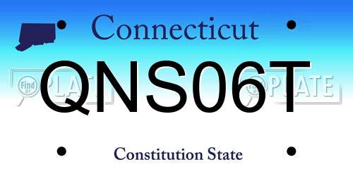 QNS06T Connecticut License Plate